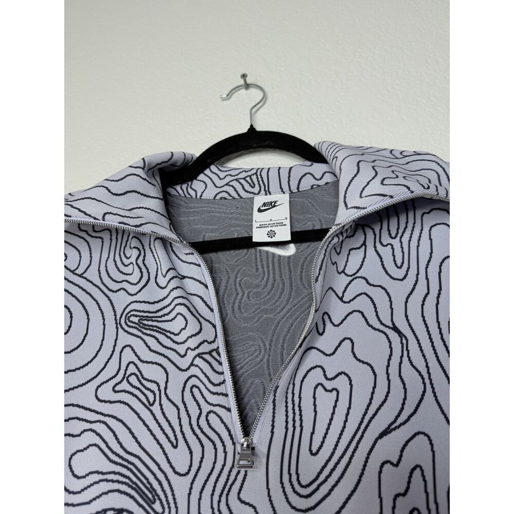 Nike + Serena Williams Dress L Summit Mini Jacquard 1/4 Zip Tennis Zip Collar - Picture 7 of 8